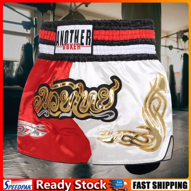 uk Boxing Shorts Breathable Punching Shorts Durable Sports Equipment (M Red Whit