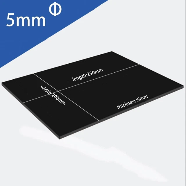 PandaHall Feuille Plastique ABS Noire 1,5 Mm – 30x30 Cm, Panneau Rigide Haute Résistance Pour Bricolage, Thermoformage & Projets Auto/Moto