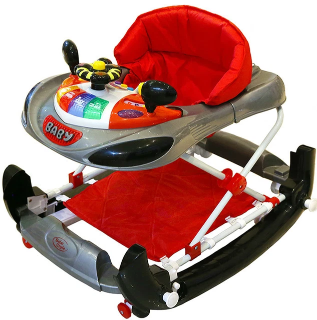 BEBE STYLE DELUXE 2 IN 1 F1 Racing Car Baby Walker Rocker Musical
