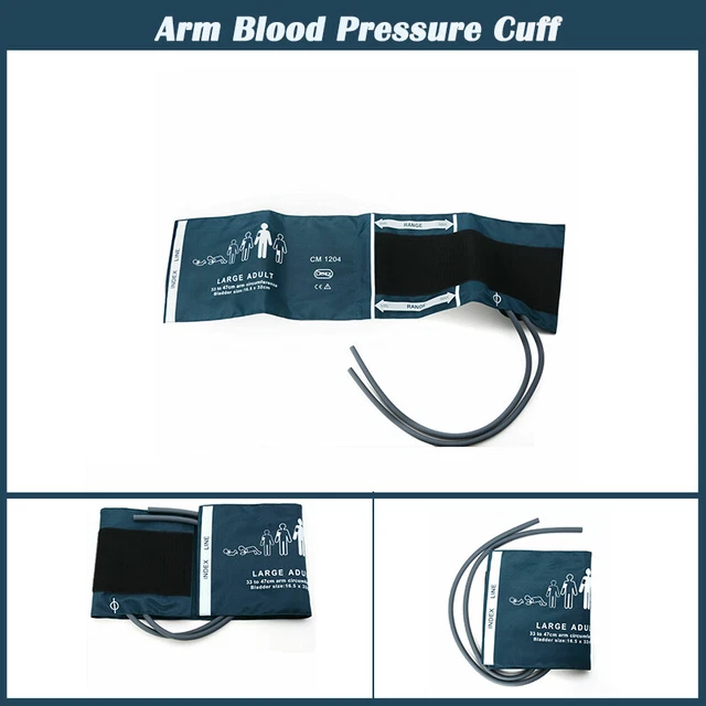 Large Adult NIBP blood Cuff Reusable Double tube Connector Arm Patient Monitor