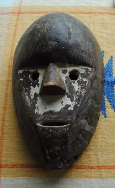 Vintage West African Tribal Mask Wood Carved