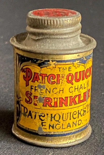 Patchquick French Chalk Sprinkler Cycle Car Tyre Patches Vintage Advertising Tin