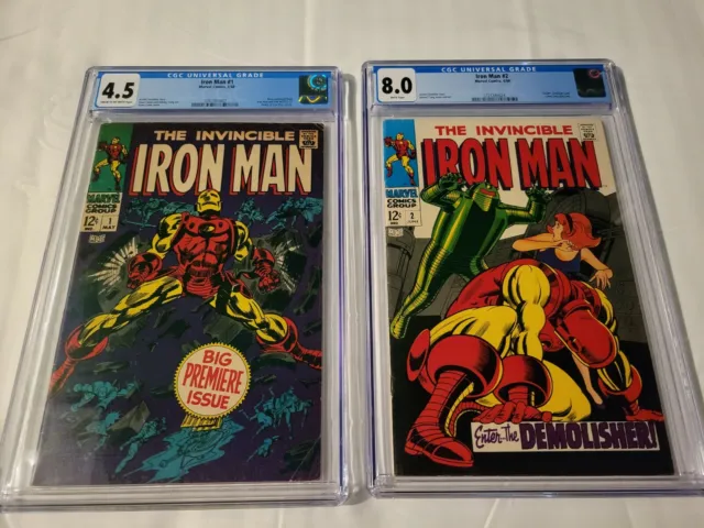 The Invincible Iron-Man #1 & 2 Cgc