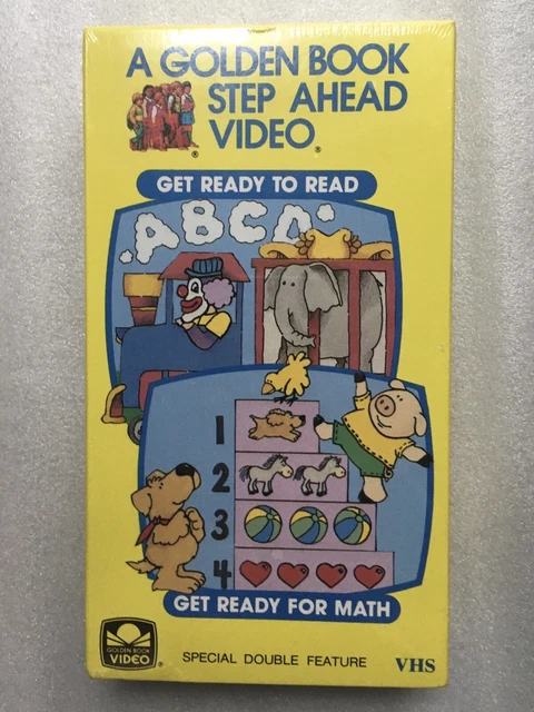 GOLDEN BOOK STEP Ahead: Get Ready To Read / Get Ready For Math (VHS ...
