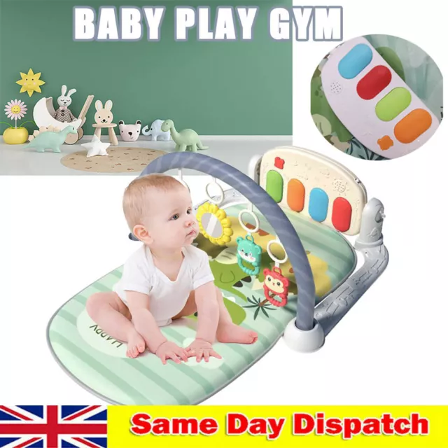 3in1 Fitness Music Baby Play Mat Lay and Kids Gym Play Mat Fun Piano Boys &Girls