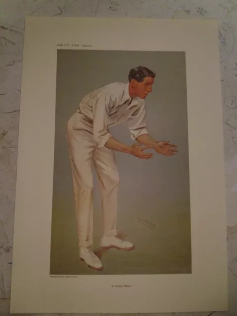 Vanity Fair Print Cricket A Century Maker Mr Hutchings