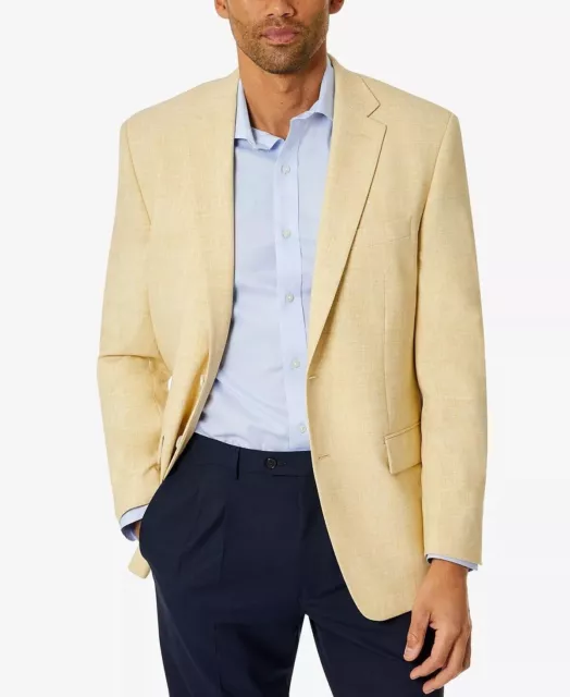 Club Room Mens Classic Fit Sport Coat Yellow 38S Solid