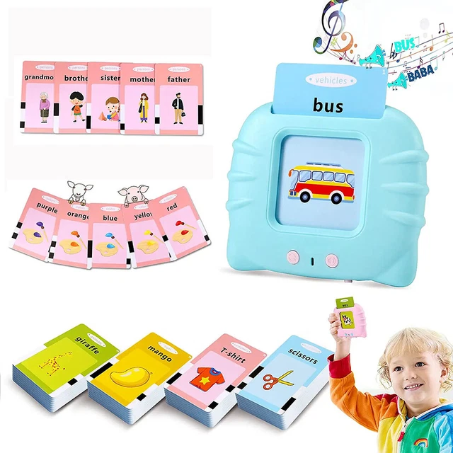 Boy Learning Cards NEW TALKING FLASH Cards For Toddlers Preschool Words Learning Cards Toy ...