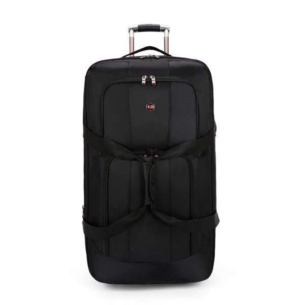 Expandable Waterproof Duffle Bag with Wheel Carry on Luggage Unisex Tote Suitcas