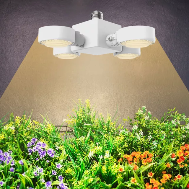 30W E27 Grow LED Pflanzenlampe Vollspektrum Pflanzenlicht 4 Köpfe Dimmbar COC