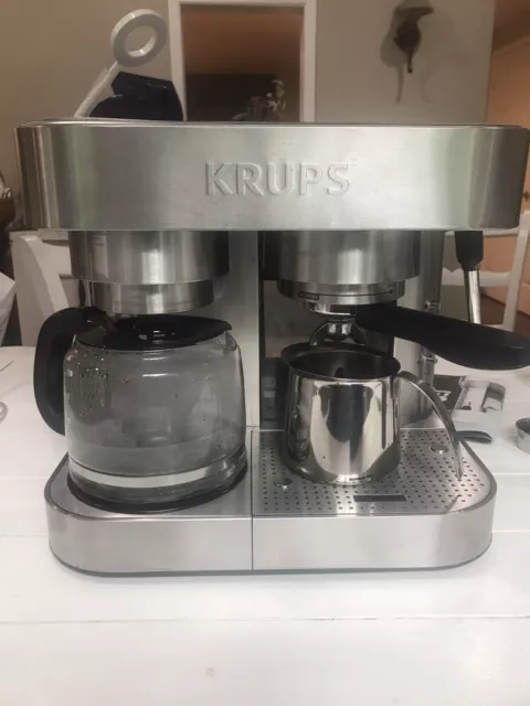 KRUPS XP2010 Combination Unit with 10 Cup Coffee Maker & 15-bar Pump  Espresso