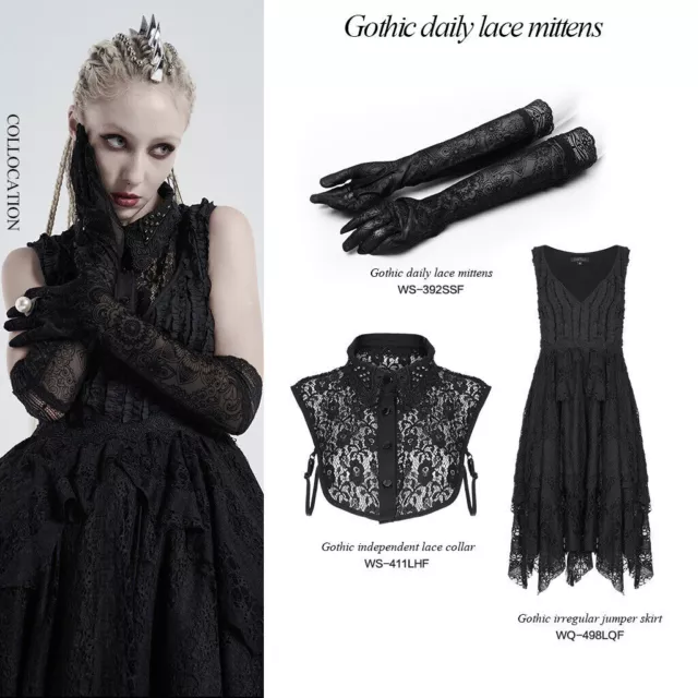 Women's Gothic Lace Mittens Gorgeous Fashion Evening Dinner Gloves Accessories