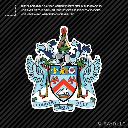 Kittitian Coat of Arms Sticker Decal Vinyl Saint Kitts and Nevis flag KNA KN