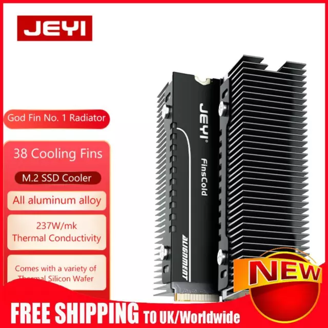 JEYI M.2 NVME NGFF SSD Heatsink Radiator with 237W/mk Thermal Pad (NO RGB)