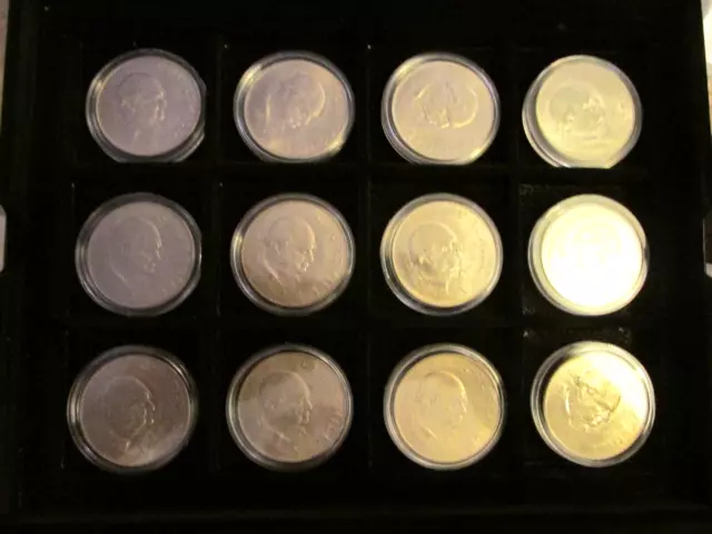 12 X 1965 Crown Coin Commemorating The Death Of Sir Winston Churchill  In Box
