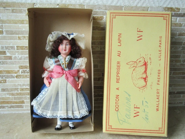 N°5) ANCIENNE POUPEE FOLKLORIQUE DOLL PETITCOLLIN ALLEMAGNE FORET