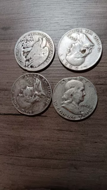 [Lot of 4] Half Dollar - 90% Silver
