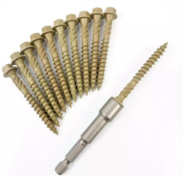 Hex Head Landscape Screws Sleeper Decking Fixing Timberfix Timberlok In-Dex Type 3