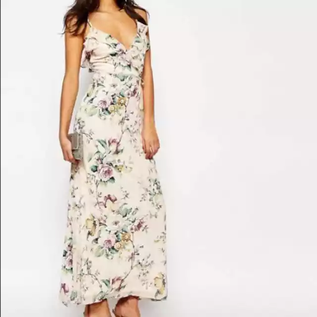 Maxi Vestido para Mujer Oh My Love con Volantes en Flor de Primavera Floral Talla XSmall