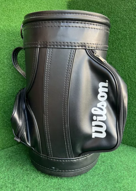 Wilson Golf Bag Den Caddy Bag Black 17" Mini Display Trash Can/Umbrella Holder Wilson Golf Bag Den Caddy Bag Black 17" Mini Display Trash Can/Umbrella Holder