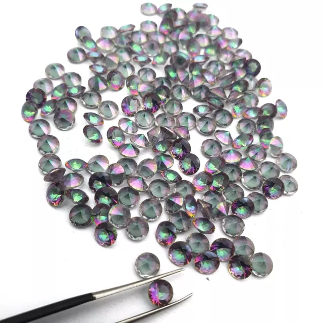 Mystic Quartz Round Cut Stone Loose Gemstone For Jewelry 235 Pcs 5 MM 105 CT