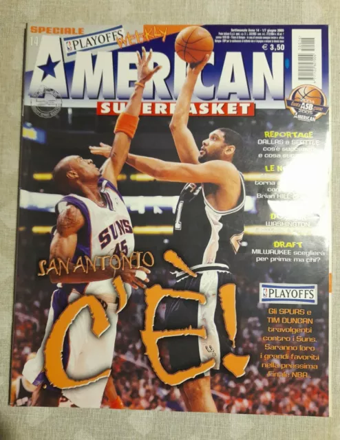 AMERICAN SUPERBASKET weekly n. 14 anno 2005 - POSTER LAMAR ODOM - SUNS/SPURS NBA