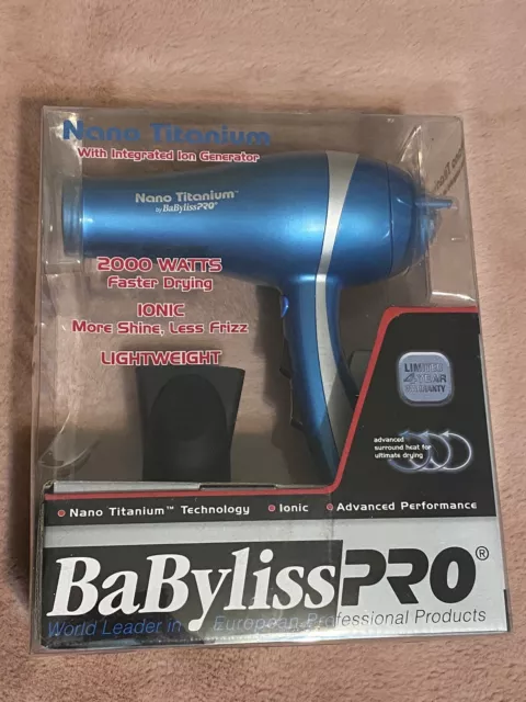 BaBylissPRO Nano Titanium Hair Dryer Blue - BNT5548