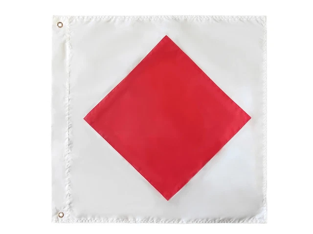 AUTHENTIC LETTER F Nautical Alphabet Navy Code Signal Flag 24 ...