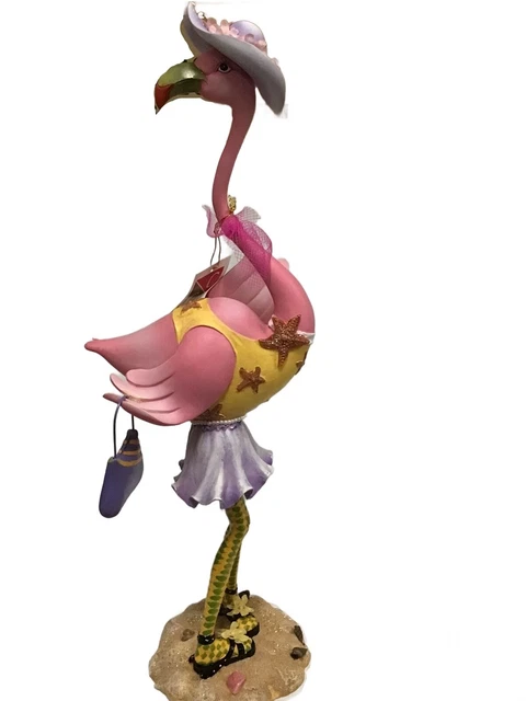 Character Creations Pink flamingo 16” x 5 1/2” lavender hat new