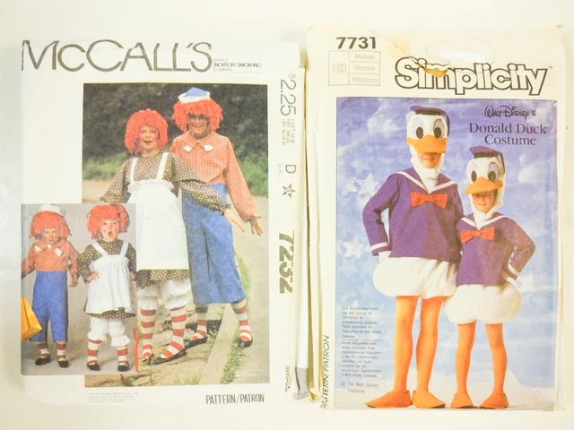 Sewing Patterns -  McCall's 7232  and Simplicity 7731   Adult Costumes