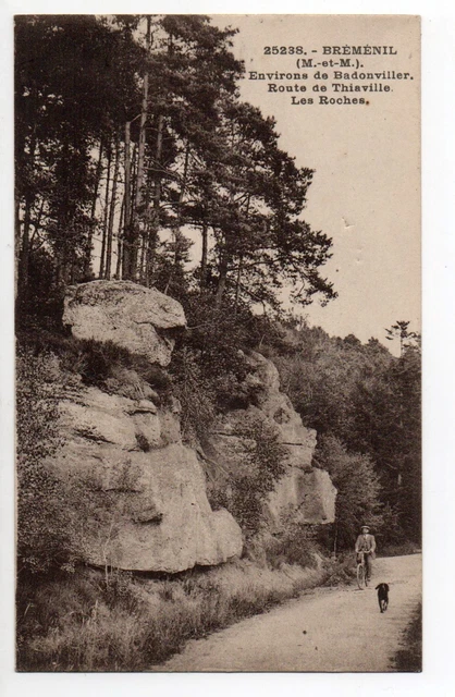 BREMENIL Meurthe et moselle CPA 54 la route de Thiaville les roches