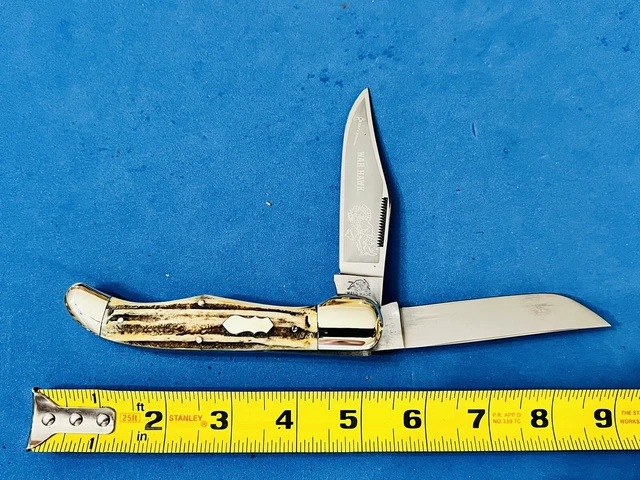1st GEN BULLSOG BRAND STAG WAR HAWK FOLDING HUNTER KNIFE SOLINGEN GERMANY 1 LP 1st GEN BULLSOG BRAND STAG WAR HAWK FOLDING HUNTER KNIFE SOLINGEN GERMANY 1 LP