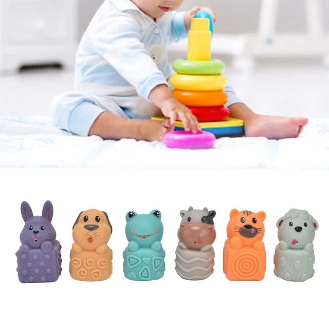 Stacking Building Blocks Teething Squeezing Soft Blocks Toys Comfortable Animal