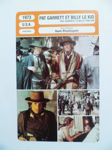 CARTE FICHE CINEMA 1973 PAT GARRETT ET BILLY LE KID James Coburn Kris Kristoffer