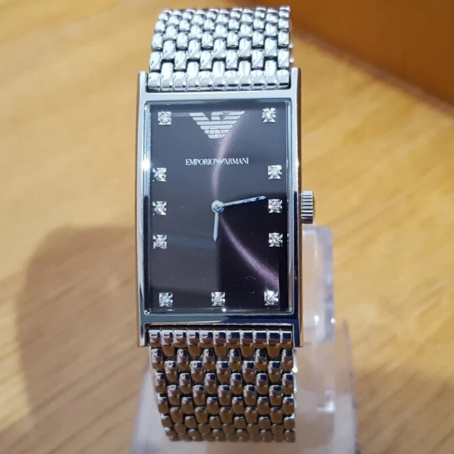MENS SLIM RICE BEAD Bracelet Emporio Armani AR 3124 Diamond ct