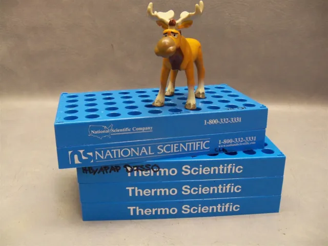 Vial Rack 5x10 blue Thermo Scientific National holds 50 vials Lot of 5