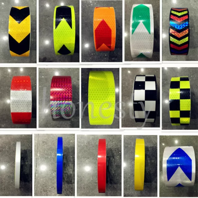 30CM/3M/5M Reflective Safety Warning Conspicuity Tape Film Sticker Multicolor