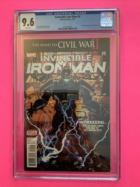 Invincible Iron Man #9 CGC 9.6!!! 1st Full App of Riri Williams / Ironheart!!!
