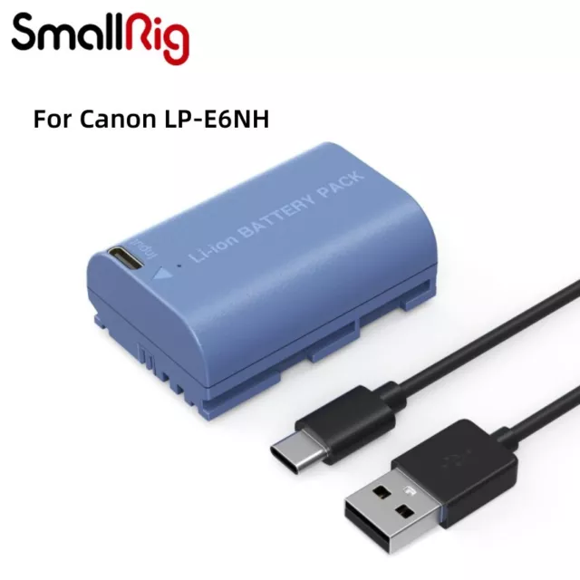 SmallRig LP-E6NH 2400mAh USB-C Camera Battery for Canon R5/R6/R7 Camera 4264