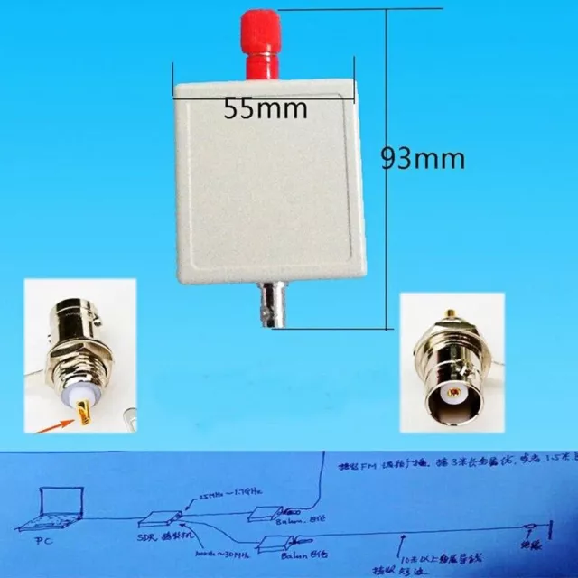 COMPACT 100K50MHZ RTLSDR Long Antenna Balun Transformer QRP Outdoor ...