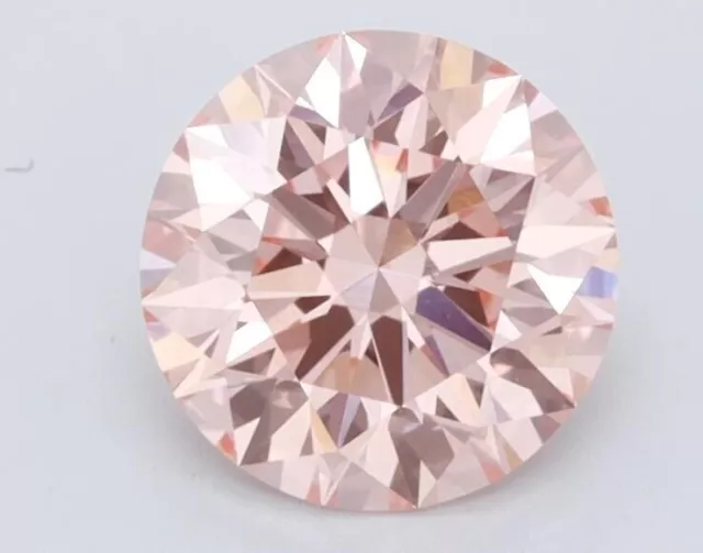 Diamante da 1,91 carati certificato IGI Fancy Vivid Pink rotondo coltivato...