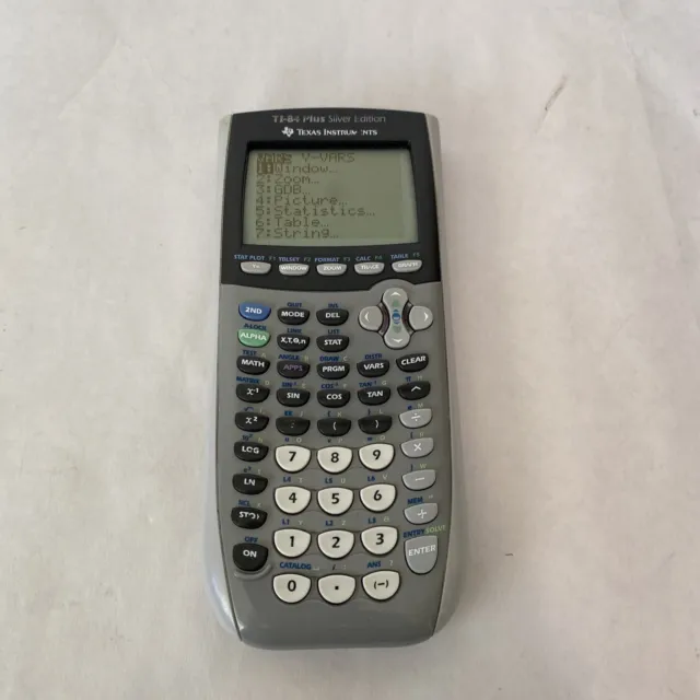Texas Instruments TI-84 Plus Silver Edition Graphing Calculator Tested NO COVER