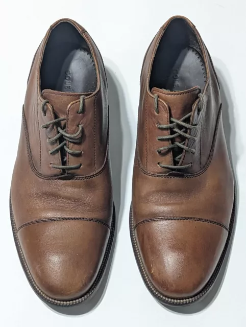 Cole Haan Mens Williams II Cap Toe Oxford C12337 Brown Leather Dress Shoes 9 W