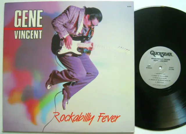 Gene Vincent  "ROCKABILLY FEVER"  1982 - Original US QUICKSILVER LP - ÉTAT NEUF