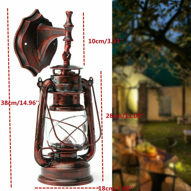 Lampada lanterna vintage retrò antica esterno giardino lampada da parete luce industriale DE