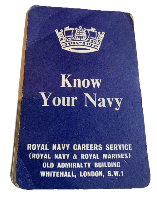 KNOW YOUR NAVY Royal Navy Careers Service Vintage Educational Playing KNOW YOUR NAVY Royal Navy Careers Service Vintage Educational Playing