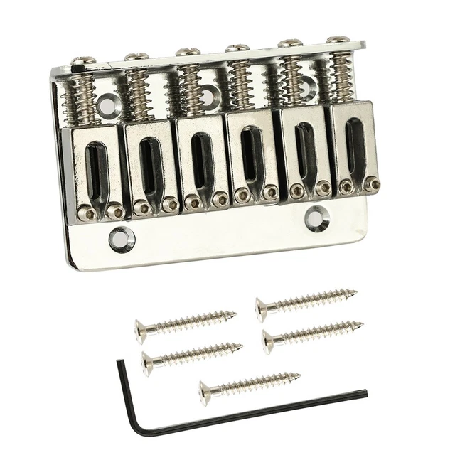 Ponte Per Chitarra Elettrica Hardtail - 52,5 Mm Offset, Per Strat E Tele, Cromato - Foto 14