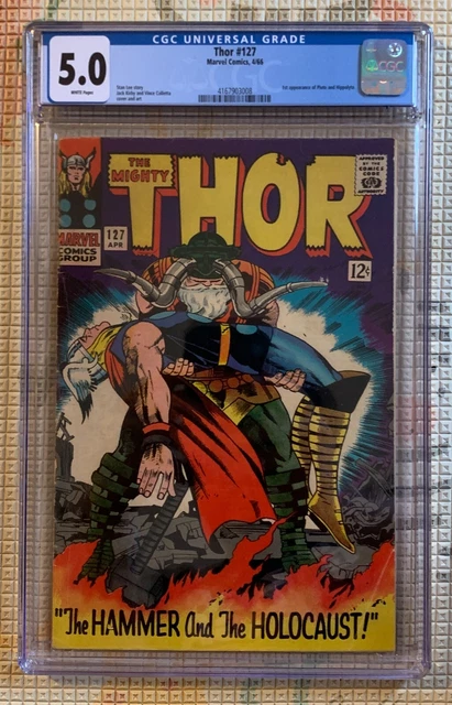 The Mighty Thor #127 CGC 5.0 VG/Fine 1966 Marvel MCU 1st app Pluto Kirby Cover