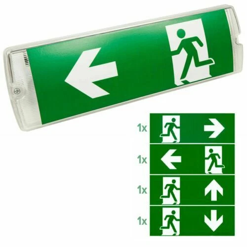 LED EMERGENCY LIGHT Bulkhead Exit Sign Fire Exit Lamp Maintained/Non ...