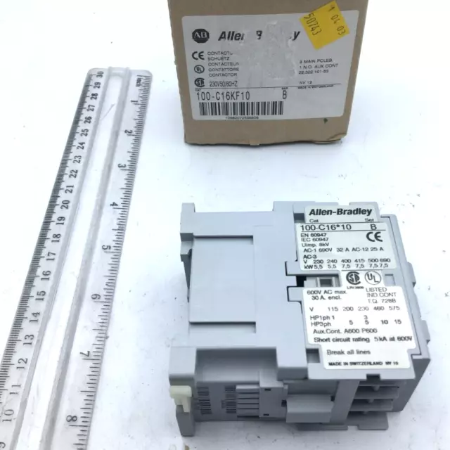 Allen Bradley Contactor 230V, 50/60Hz, 100-C16KF10 NIB